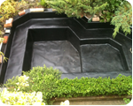 Tailored box welded pond liner